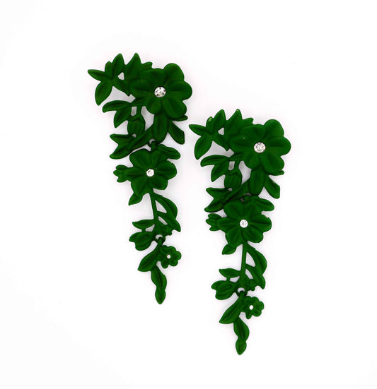 Blooming Glamour Earrings–Elegant Floral Statement