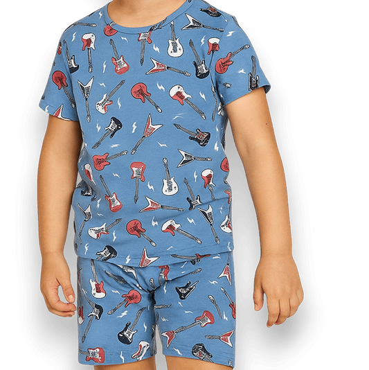 Electric Guitars Rockstar Summer Pajama Set - Lolomo!