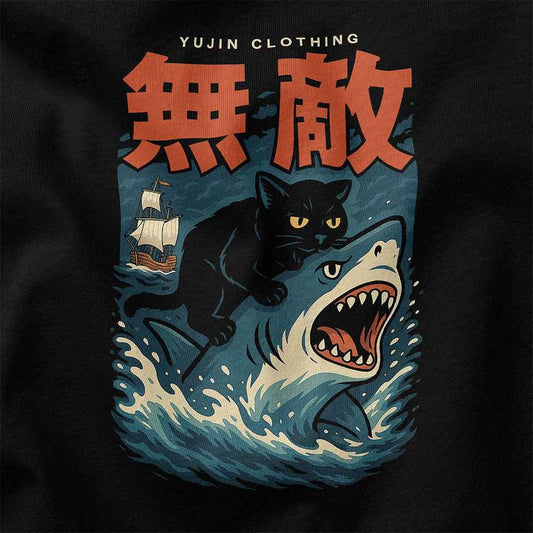 Shark Attack Cat T-Shirt