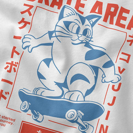Skate Area Cat T-Shirt - Lolomo!