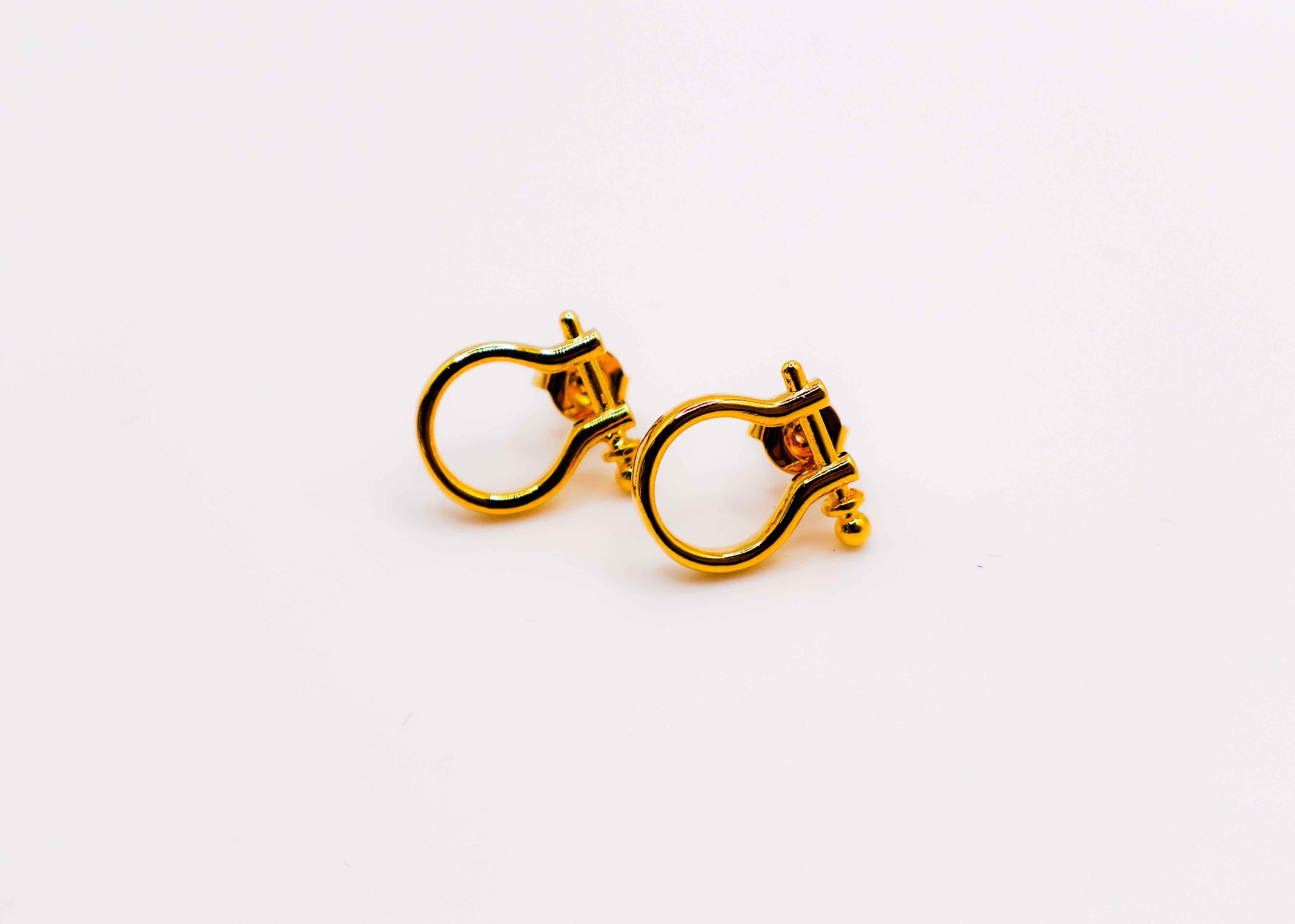 Golden Horseshoe Mini Earrings