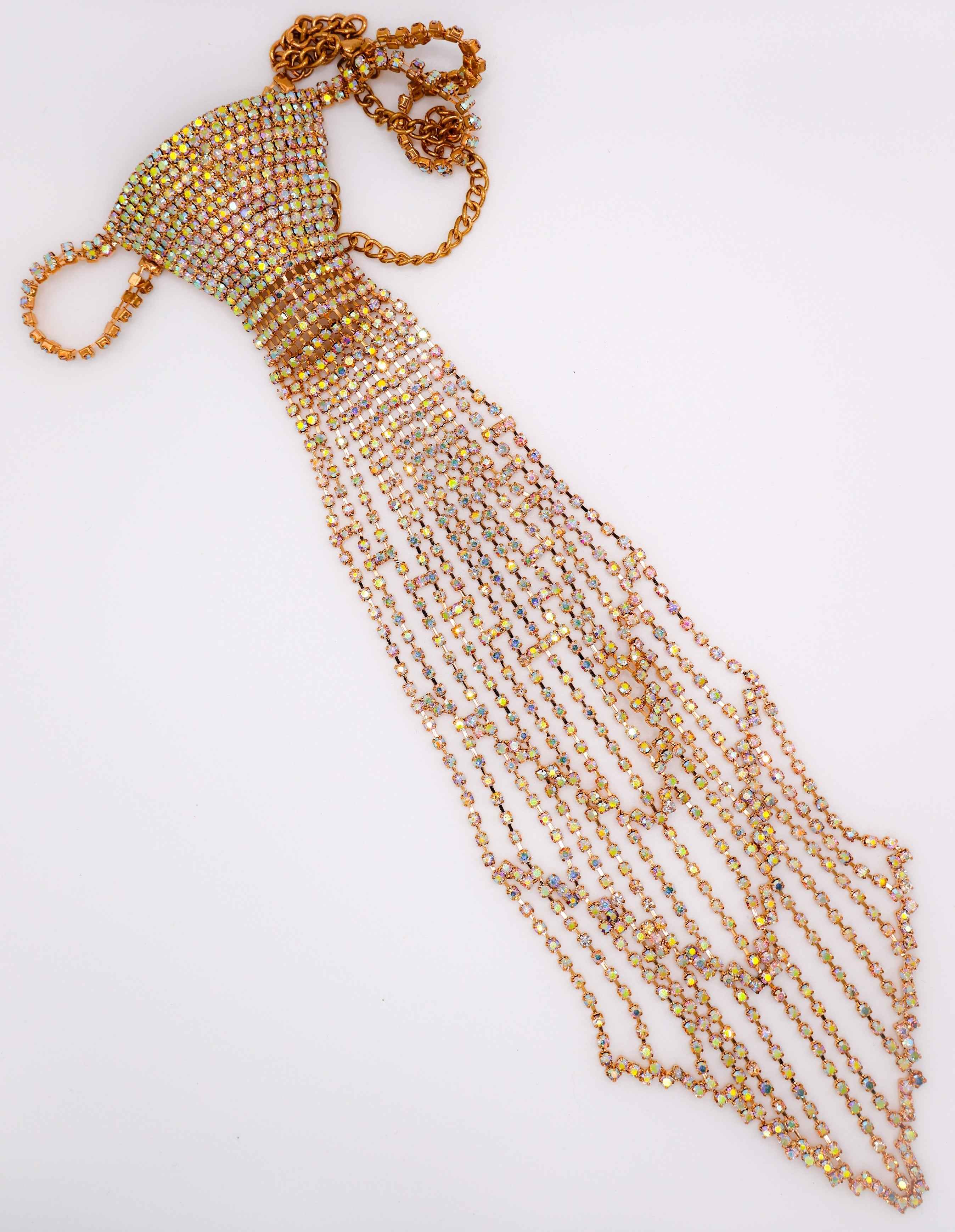 Dapper Adorned Tie Necklace – Luxury Statement Necklace