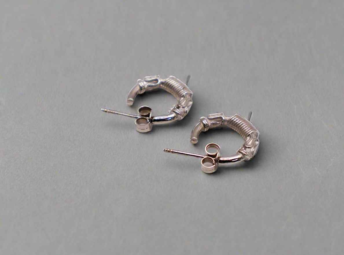 Petites boucles d'oreilles créoles en argent sterling italien