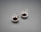 Italian Silver Sphere Earwire Earrings
