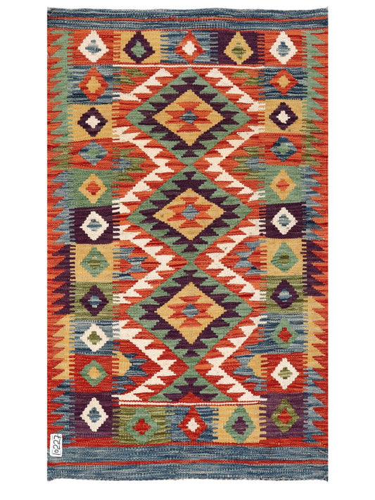 Maimana Afghanistan Kilim Rug - 127 x 75 cm