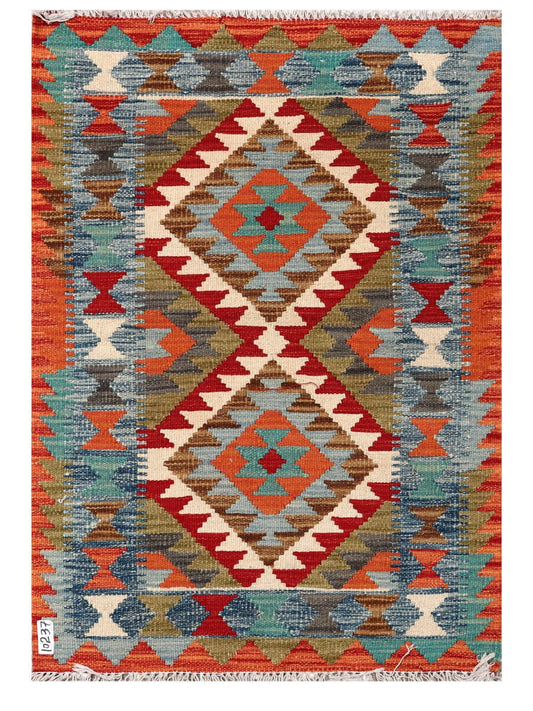 Maimana Afghanistan Kilim Rug - 117 x 82 cm