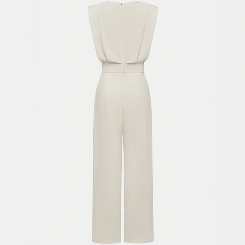 Women’s wide-leg short sleeve jumpsuit