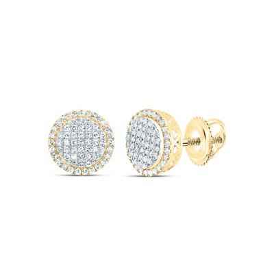 10K GOLD 1/2CTW-NATURAL DIAMOND ROUND EARRING