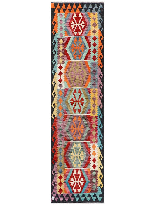 Maimana Afghanistan Kilim Runner - 290 x 78 cm