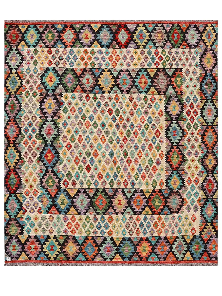 Alfombra Kilim Maimana Afganistán - 294 x 255 cm
