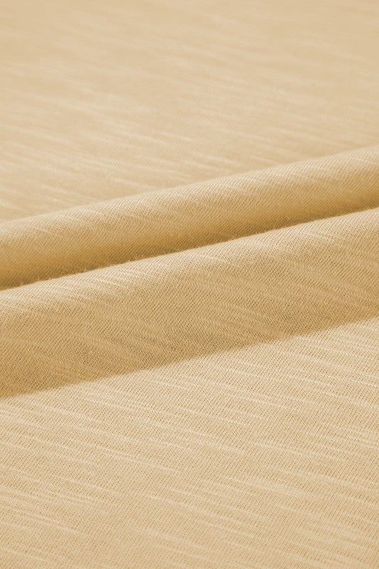 Metallic Contrast Trim Scoop Neck Tank Top