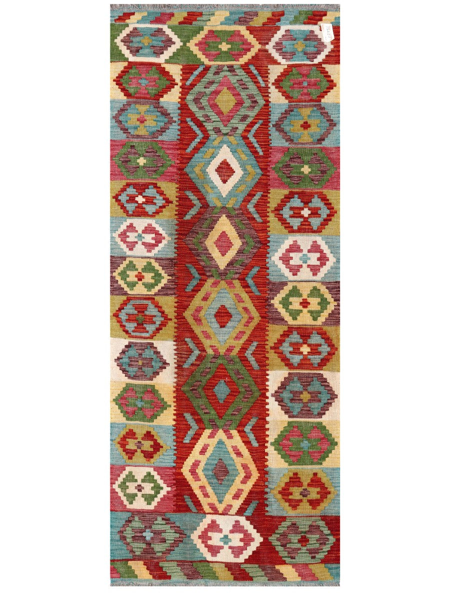 Maimana Afghanistan Kilim Rug - 192 x76 cm