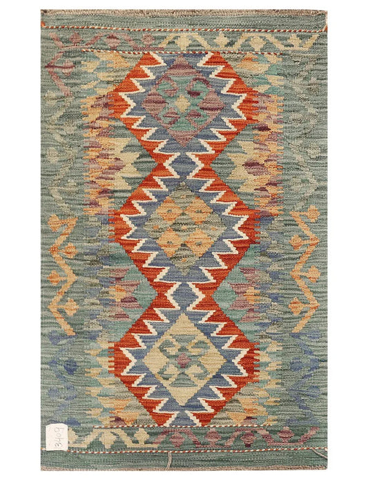 Maimana Afghanistan Kilim Rug - 98 x 61 cm