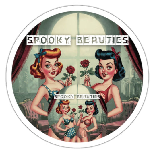 Spooky Beauties Rosy Doll Faces | Retro Die-Cut Stickers
