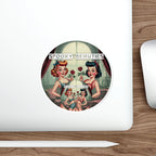 Spooky Beauties Rosy Doll Faces | Retro Die-Cut Stickers