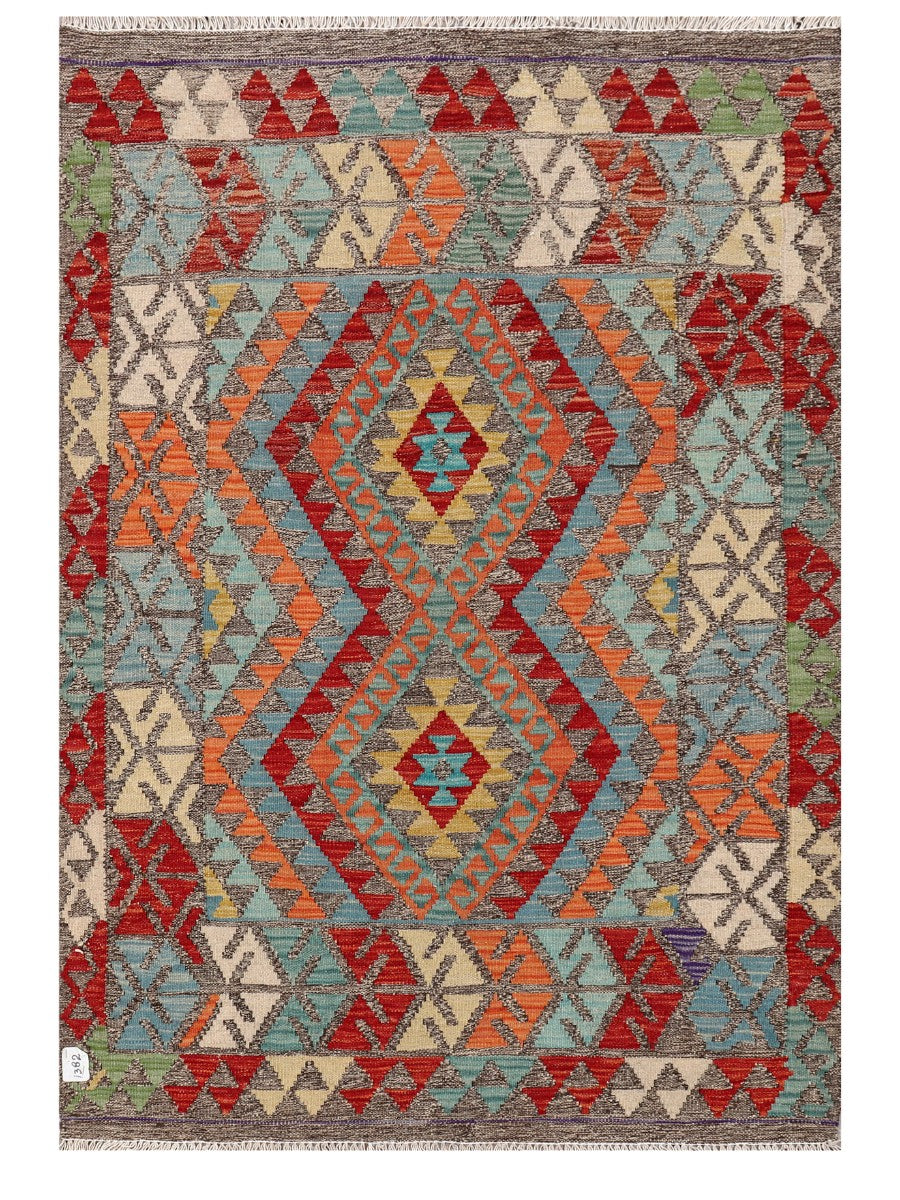 Maimana Afghanistan Kilim Rug - 145 x104 cm