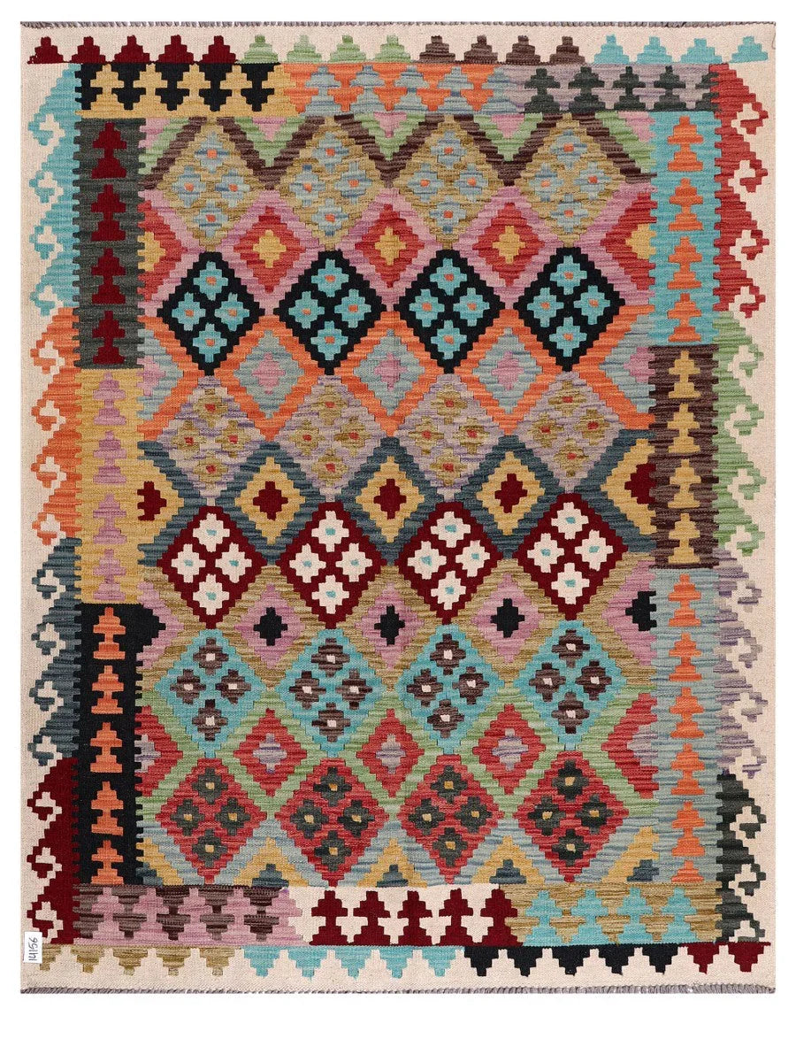 Maimana Afghanistan Kilim Rug - 193 x154 cm