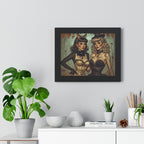 Spooky Beauties Vintage Halloween Glam Framed Print