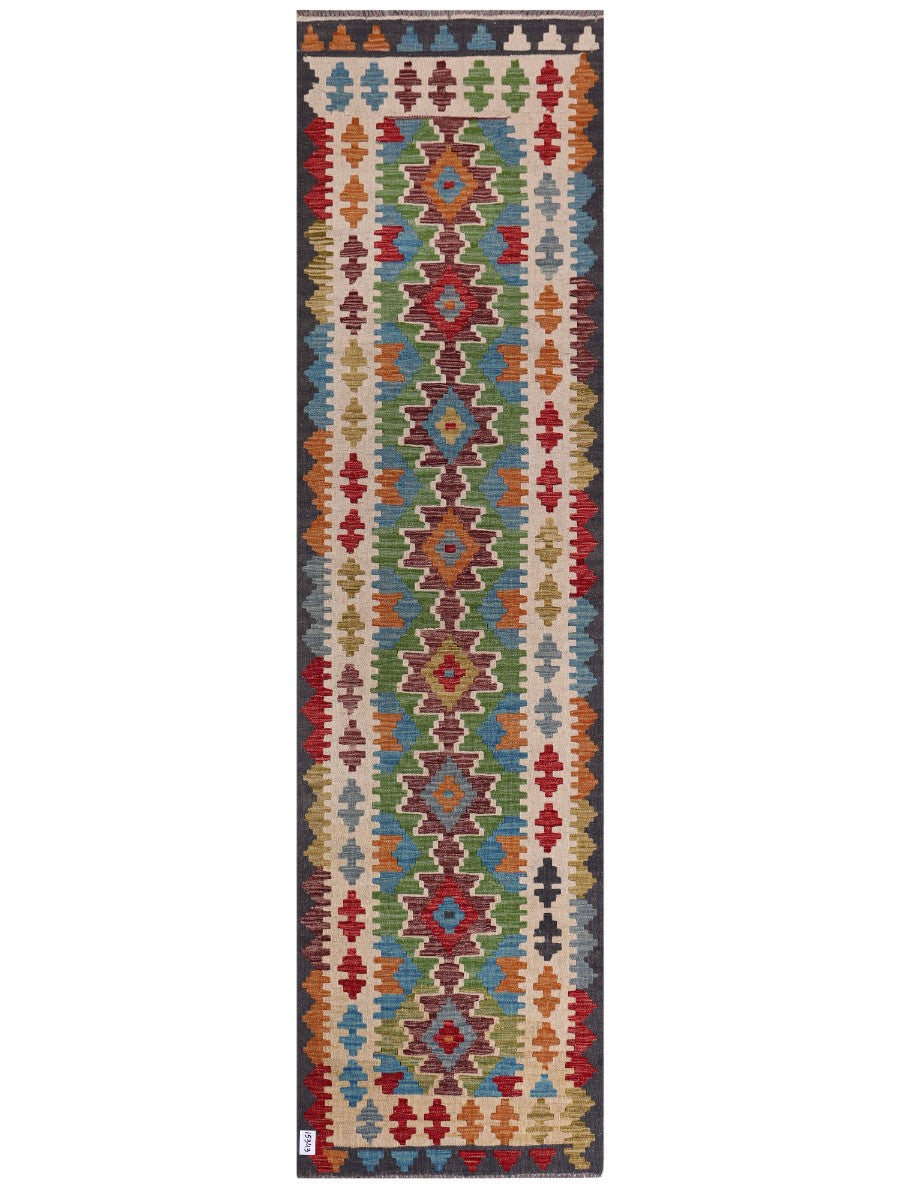 Maimana Afghanistan Kilim Runner - 299 x 80 cm