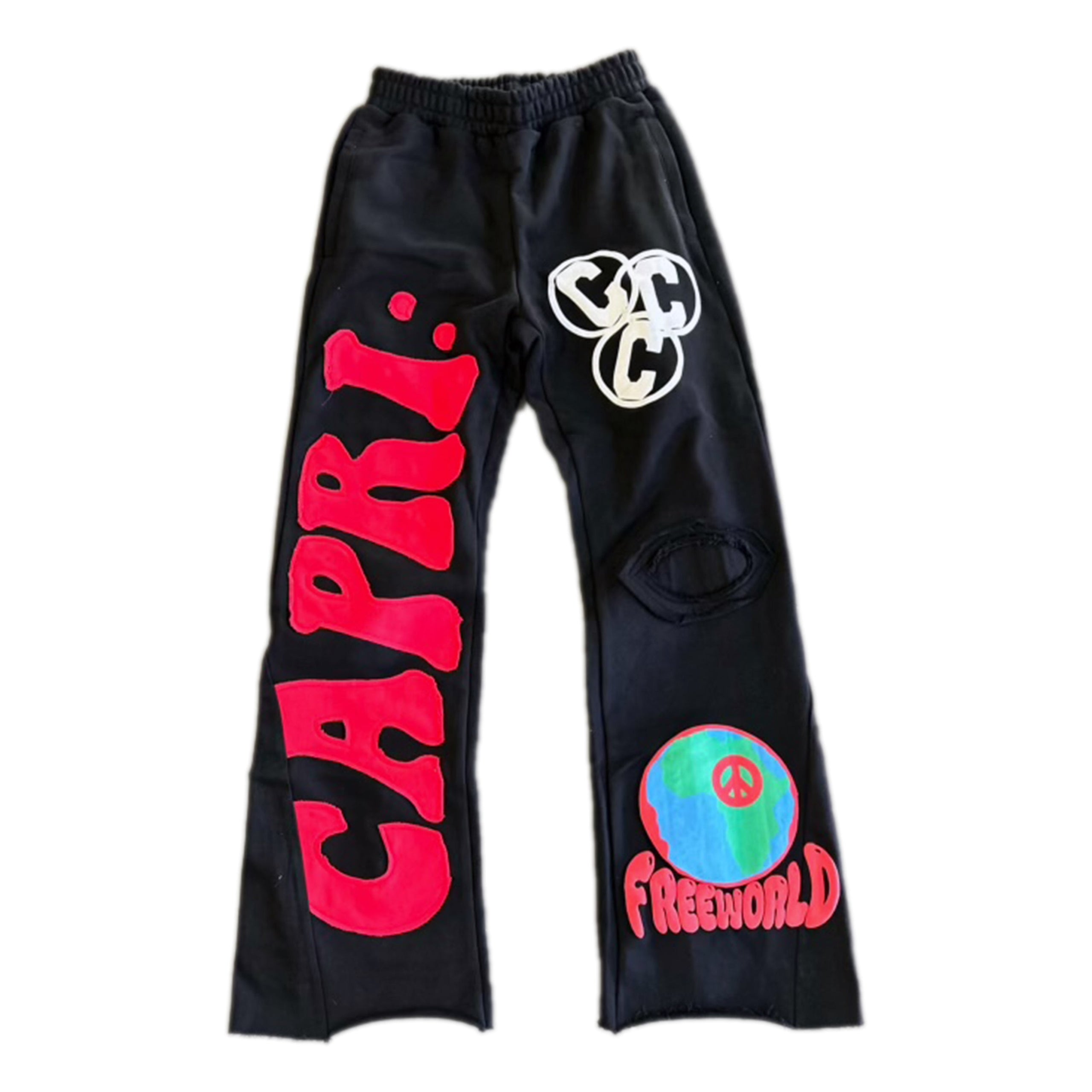 SWEATS ÉVASÉS EN JEAN.