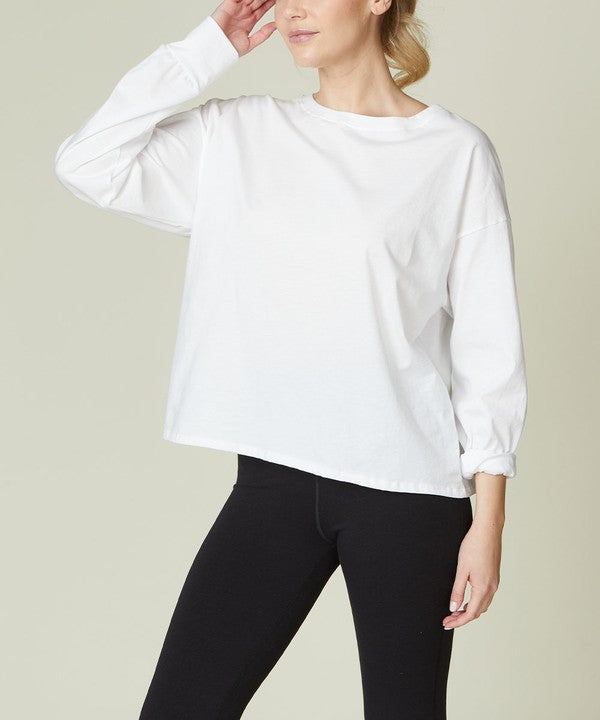 Fabina Cotton Oversized Long Sleeve T-Shirt