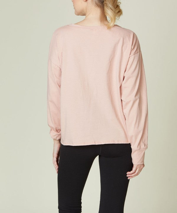 Fabina Cotton Oversized Long Sleeve T-Shirt