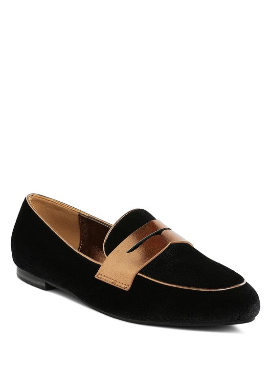 Malta Penny Strap Velvet Loafers
