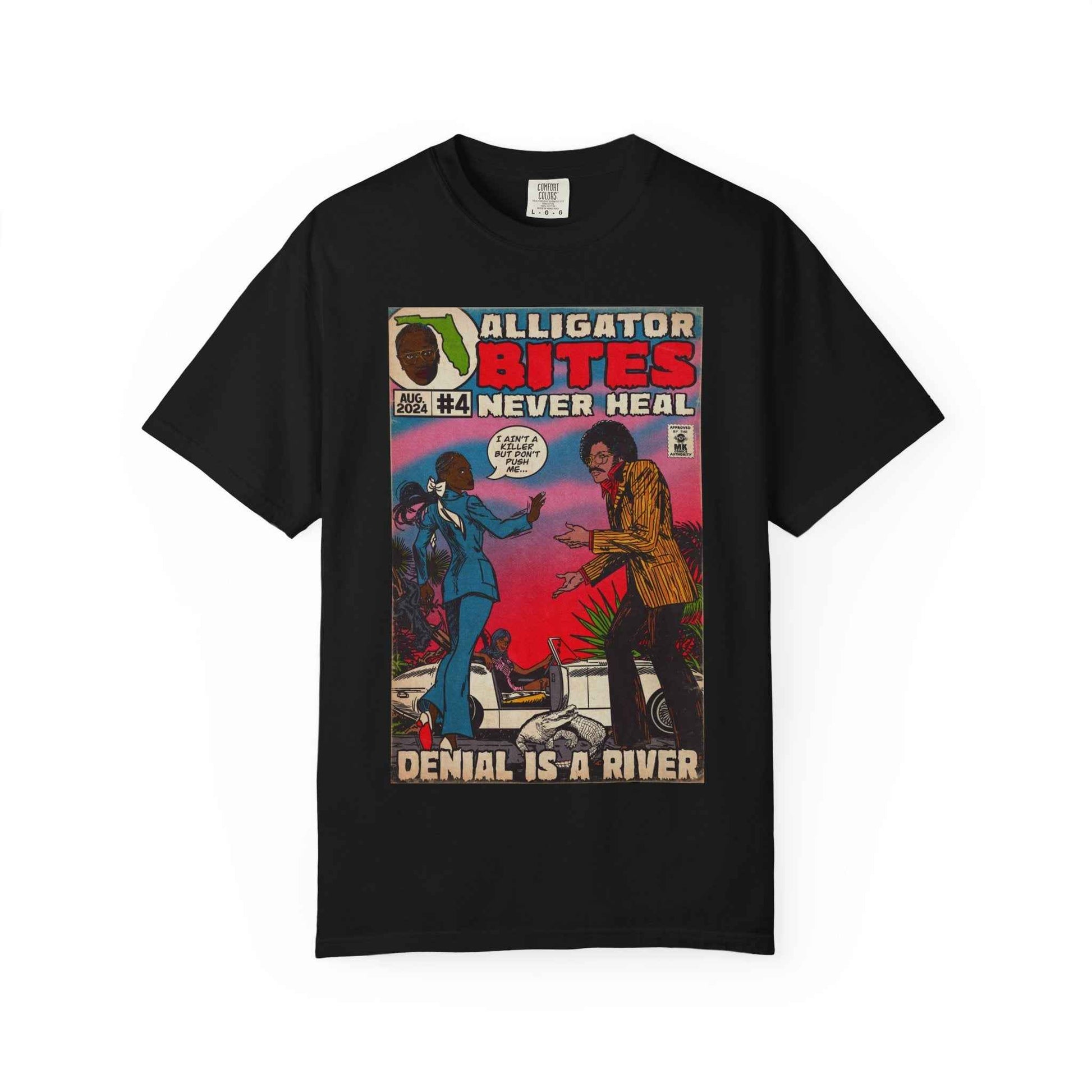 Denial is a River - Alligator Bites - Unisex Comfort Colors T-shirt