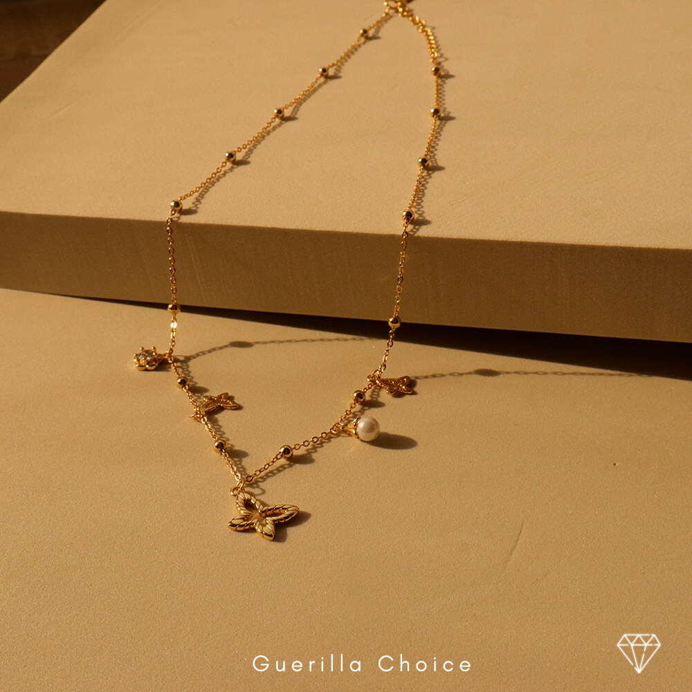 JASMINE CHARM GOLD NECKLACE