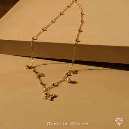JASMINE CHARM GOLD NECKLACE