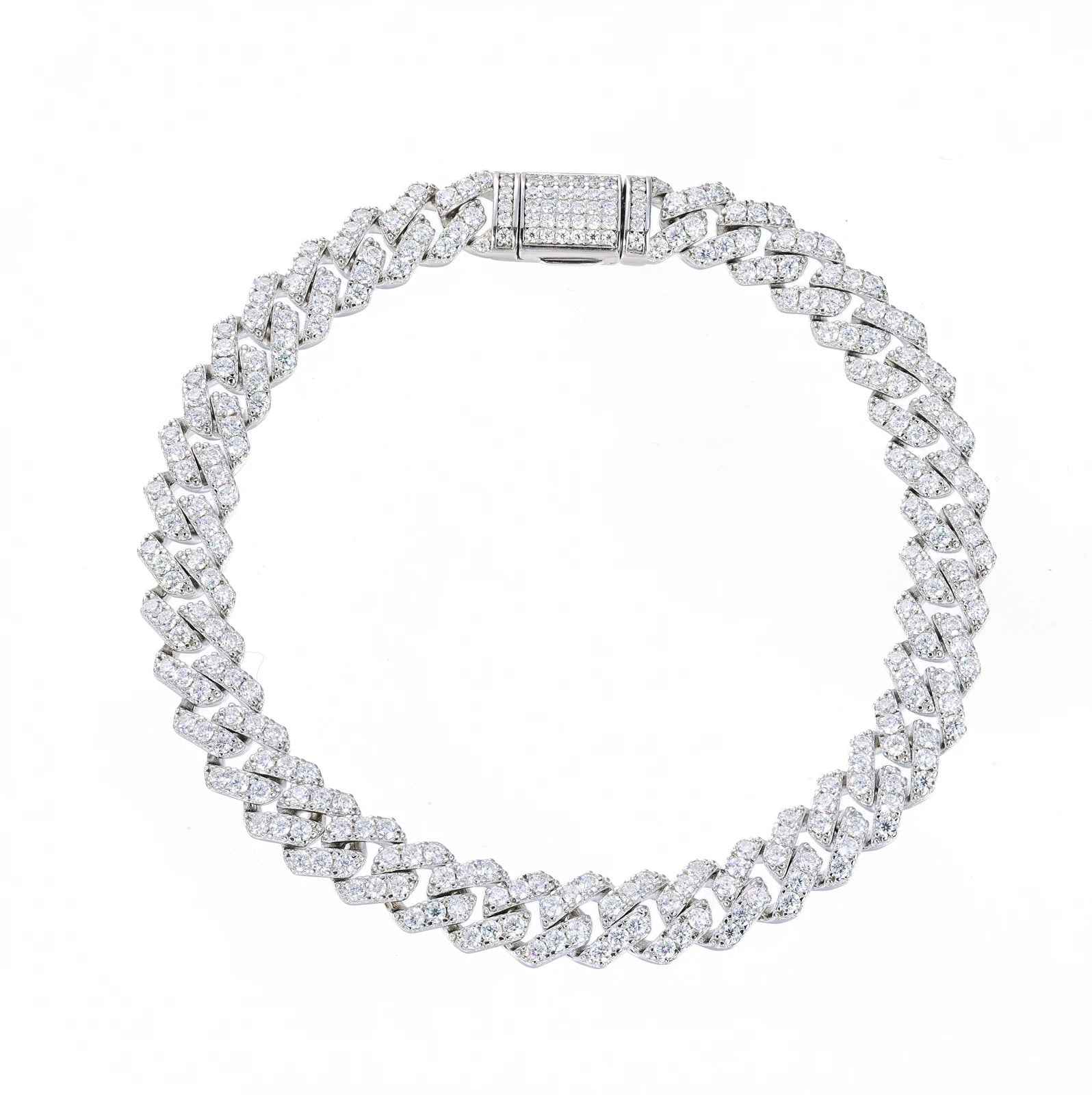 Bracelet Maison de Lumière - Bracelet Lien Cubain Moissanite