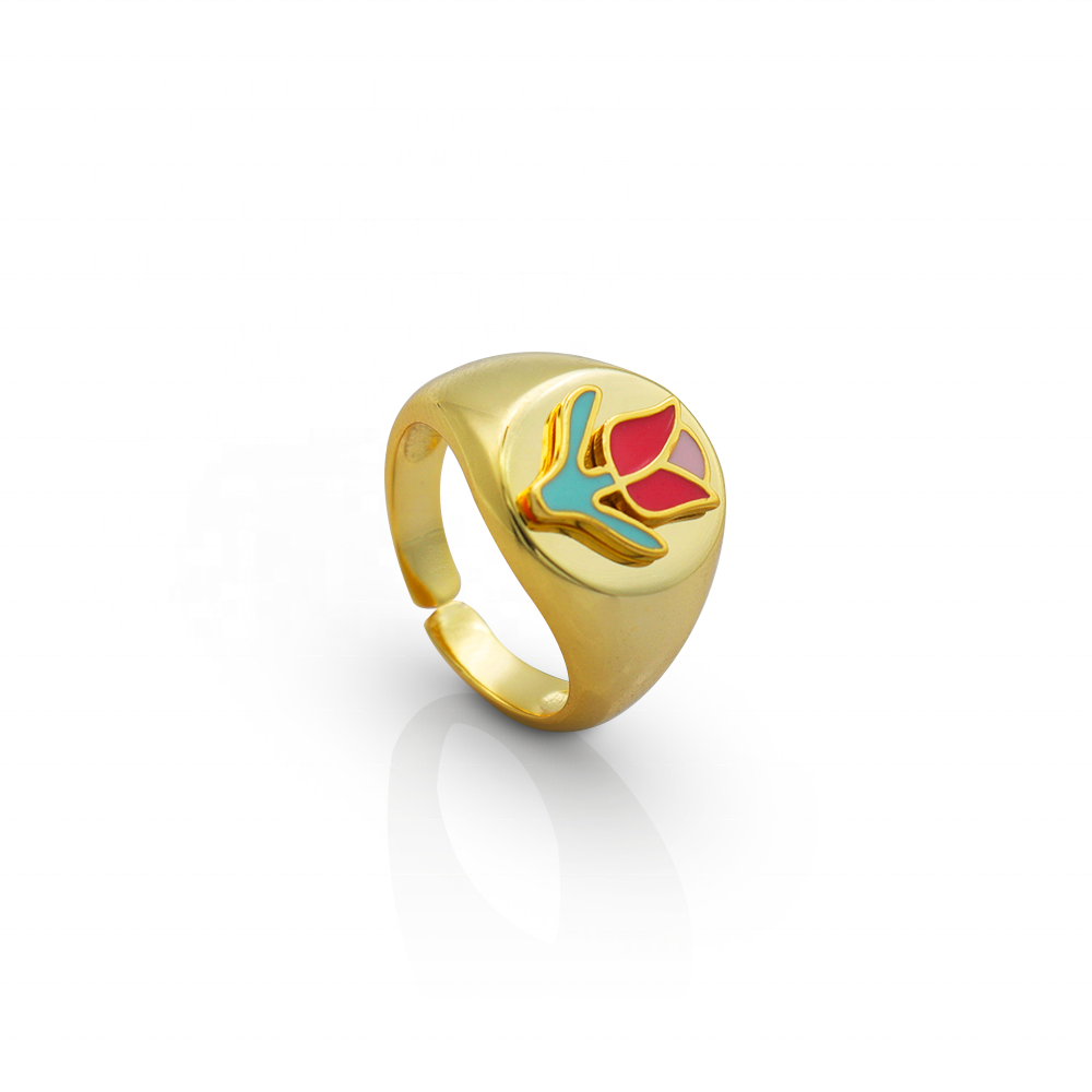 CHARM GOLD FLOWER RING