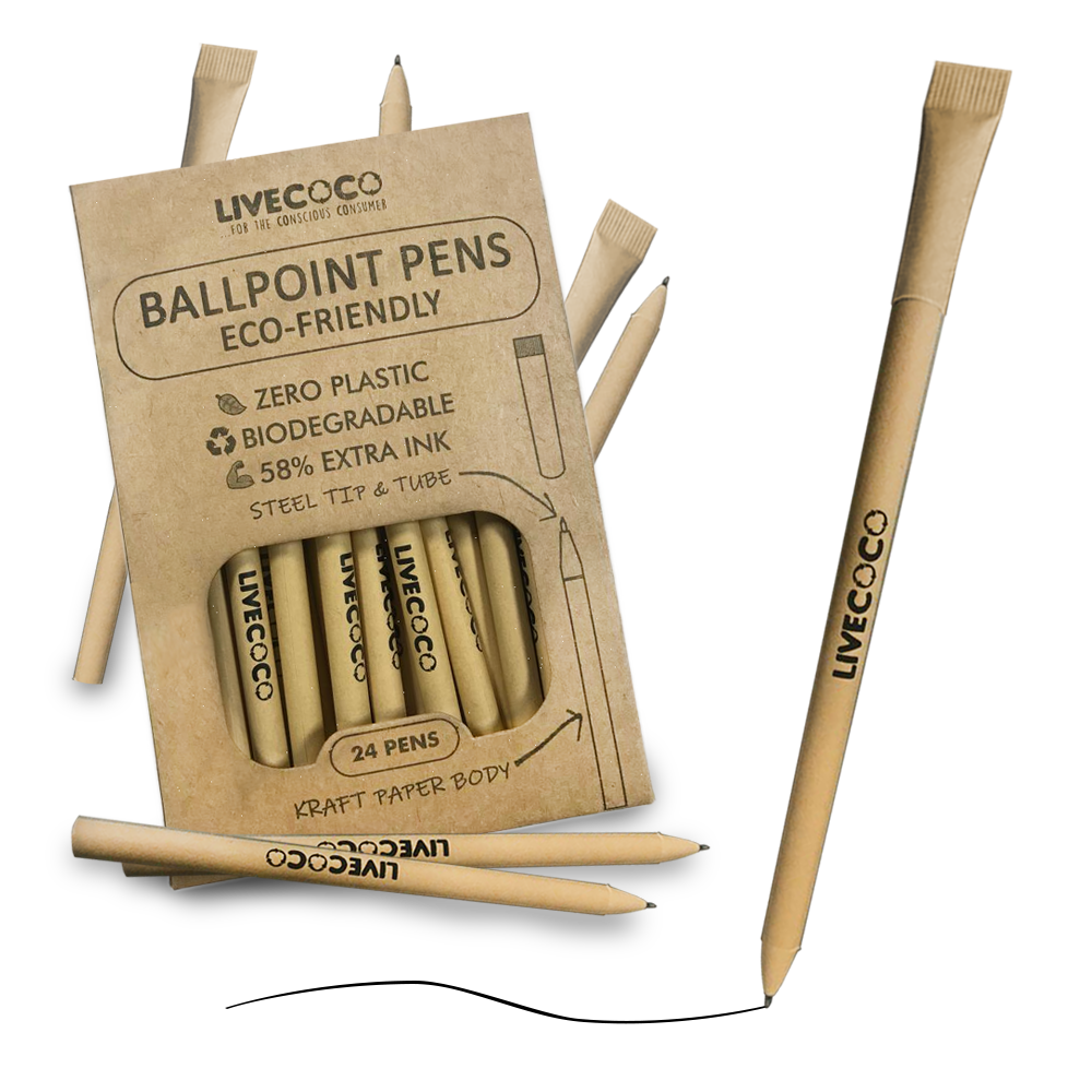 Paper Ballpoint Pens - 24 Pack - Lolomo!