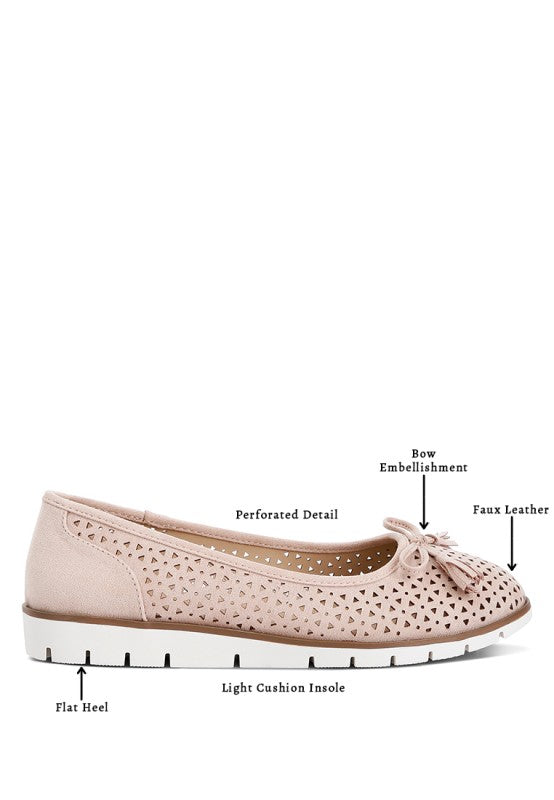 Pacer Perforated Leather Ballerinas