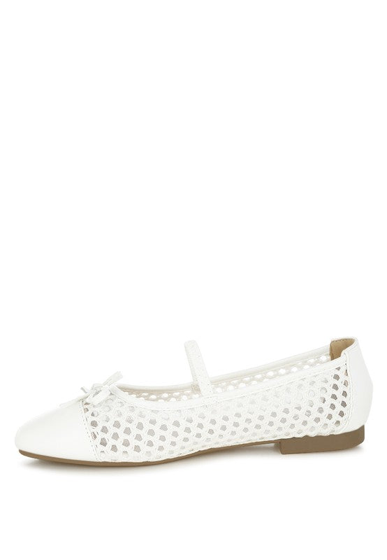 Omela Woven Bow Detail Ballerinas