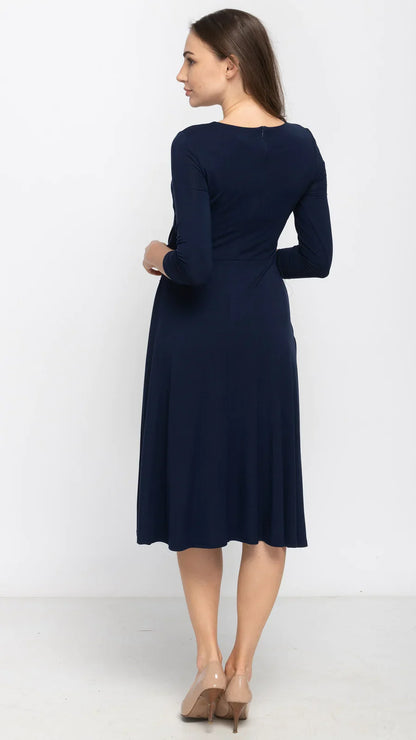 KMW Navy Side Tie Dress 2109