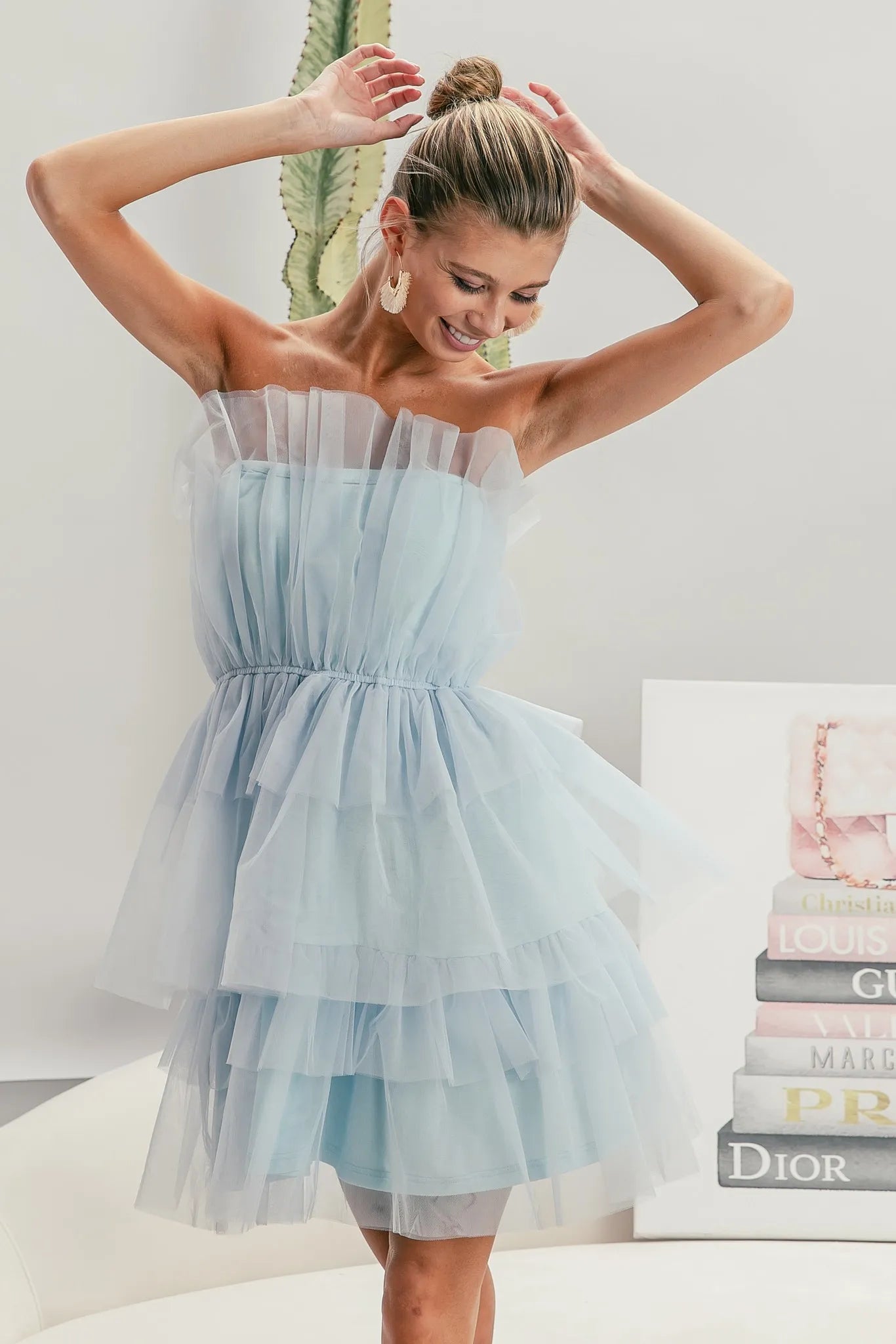 BiBi Sleeveless Layered Organza Dress