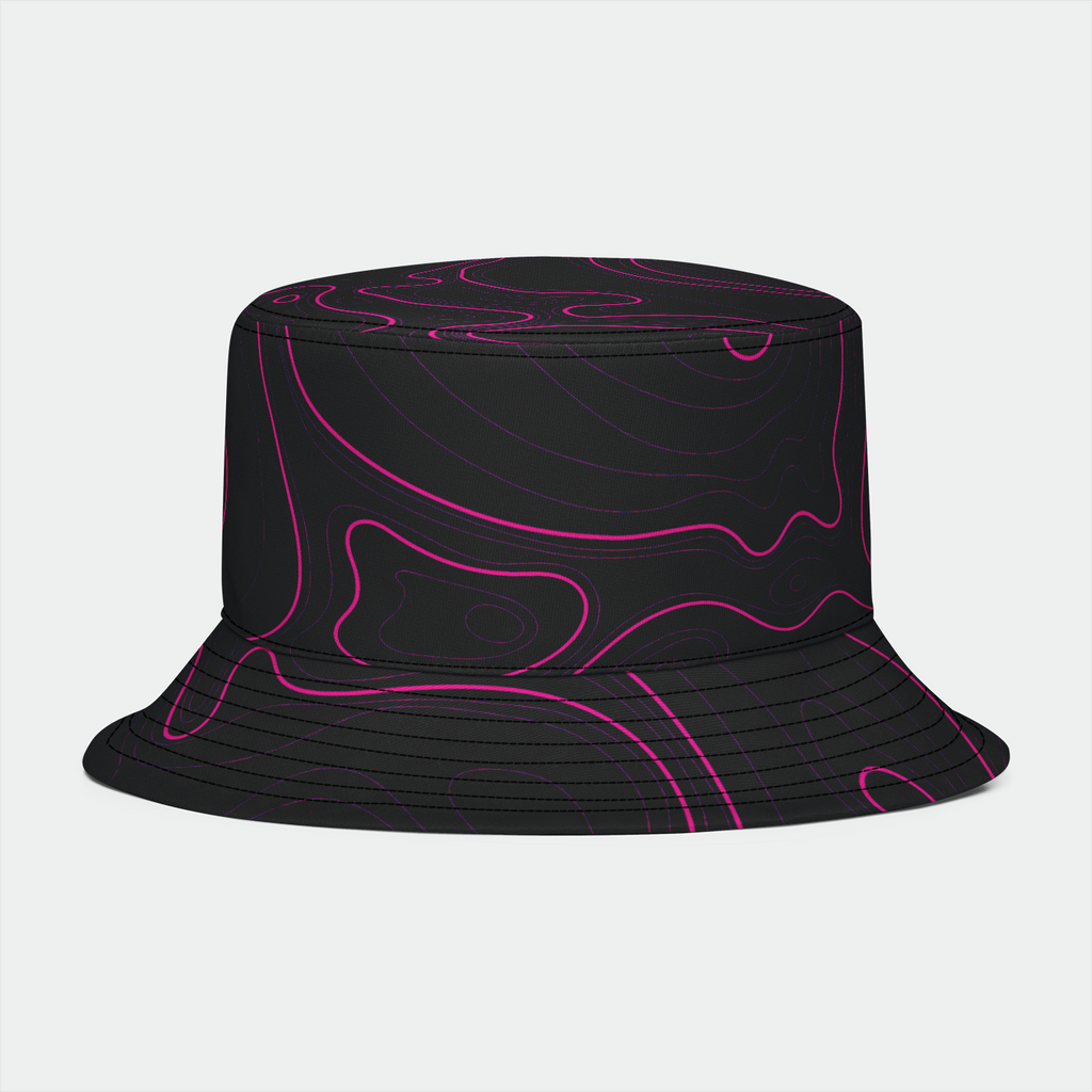 Rad Palm Black Pink Topo Bucket Hat