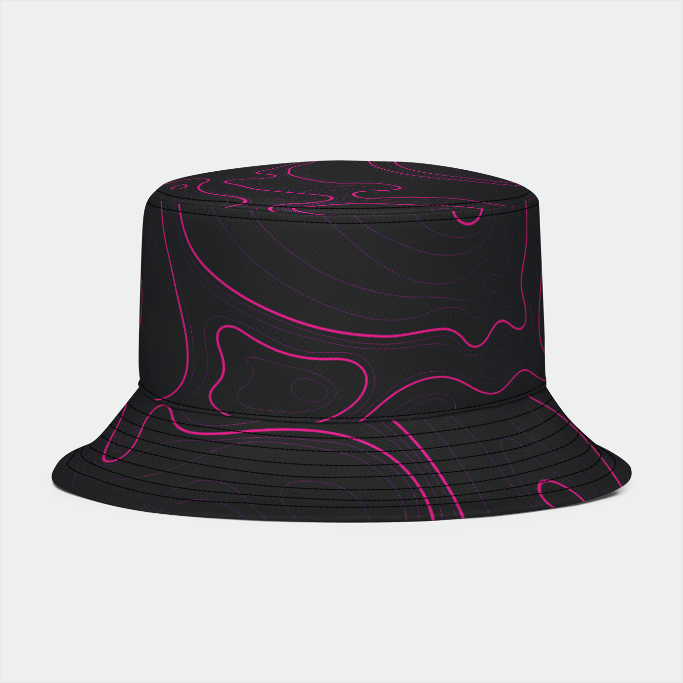 Rad Palm Black Pink Topo Bucket Hat