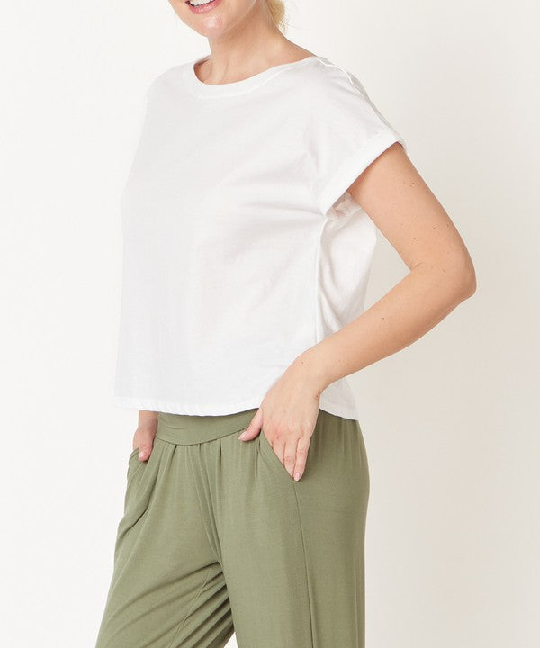 Fabina Cotton Jersey Crop Top