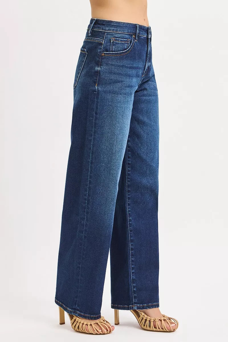 RISEN Mid Rise Wide Baggy Jeans