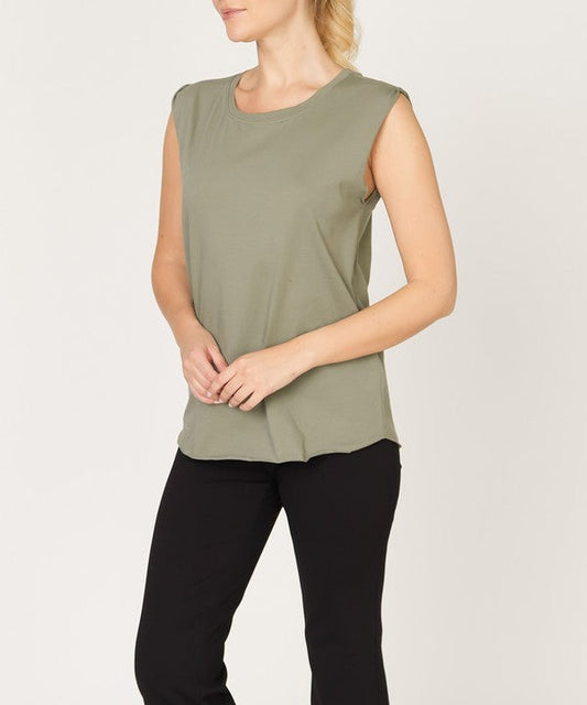 Fabina Cotton Jersey Muscle Tank (New Style)
