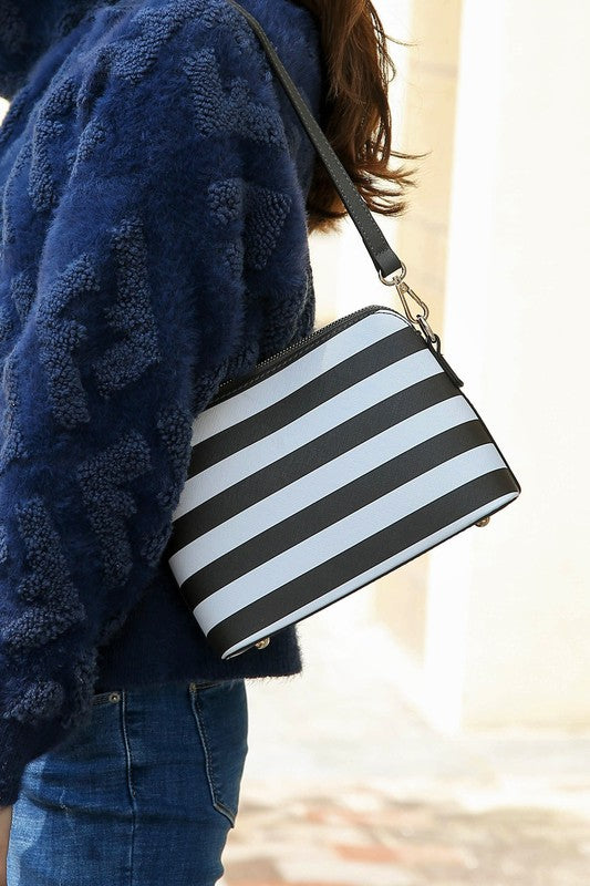 MKF Kimmy Striped Crossbody bag by Mia K