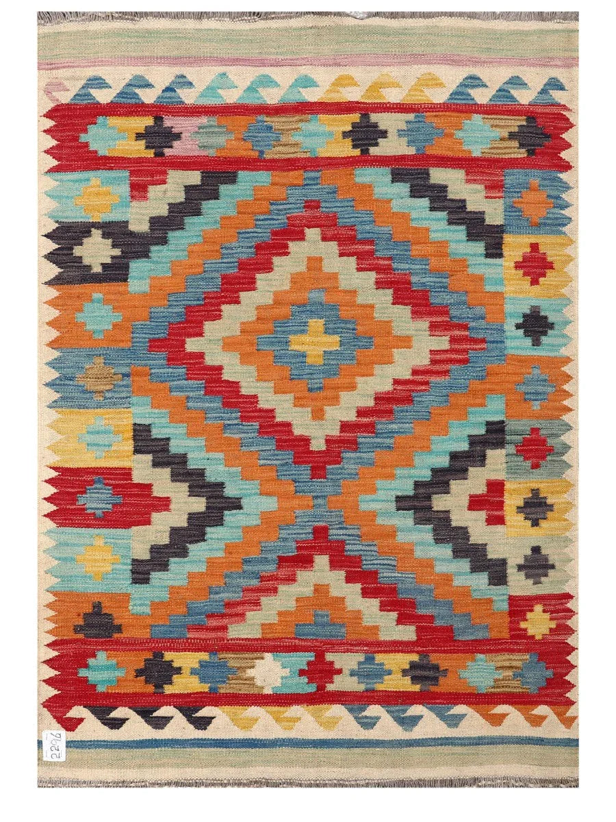 Maimana Afghanistan Kilim Rug - 146 x102 cm