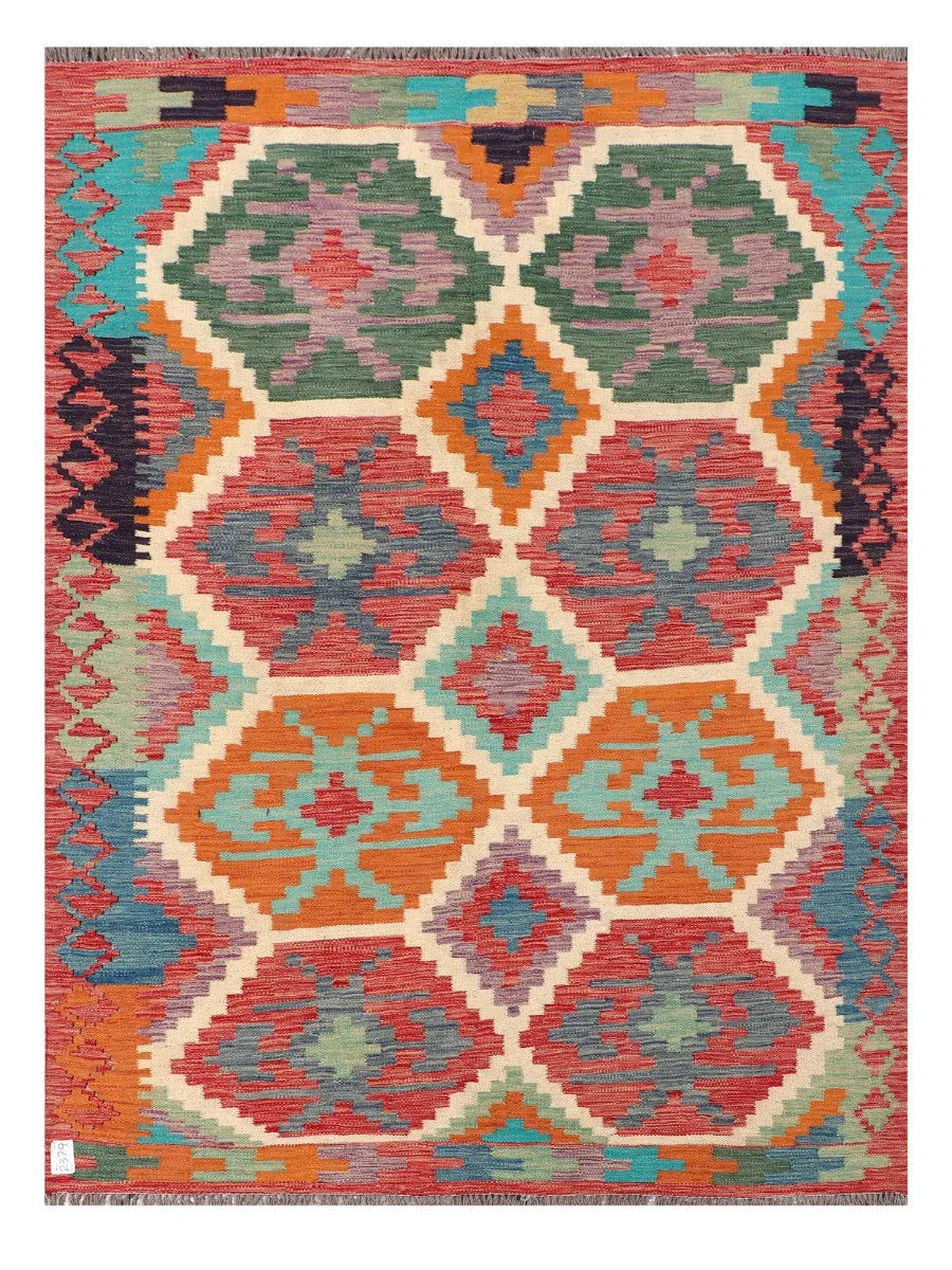 Alfombra Kilim Maimana Afganistán - 208 x 155 cm