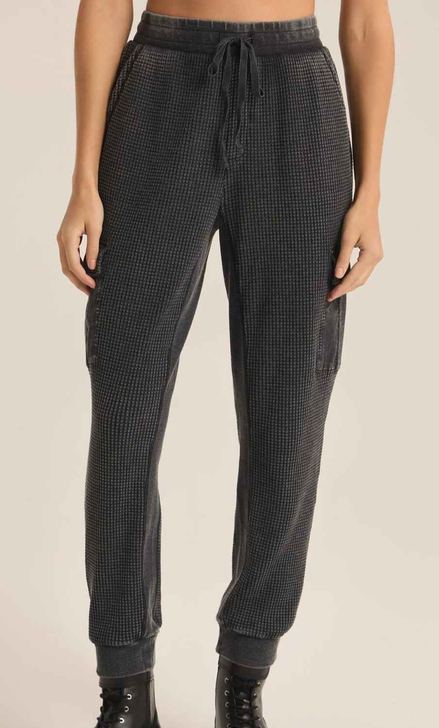 Z Supply - Niles Waffle Cargo Pant, Black