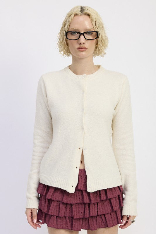 Emory Park Fitted Button Up Cardigan