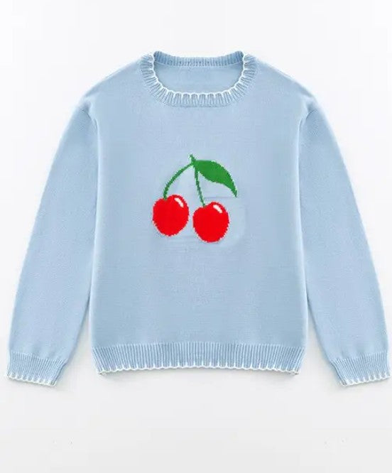 Miss Sparkling |Cherry Blossom Knit Sweater