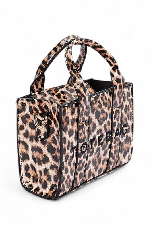 Leopard Printed Small Tote Bag