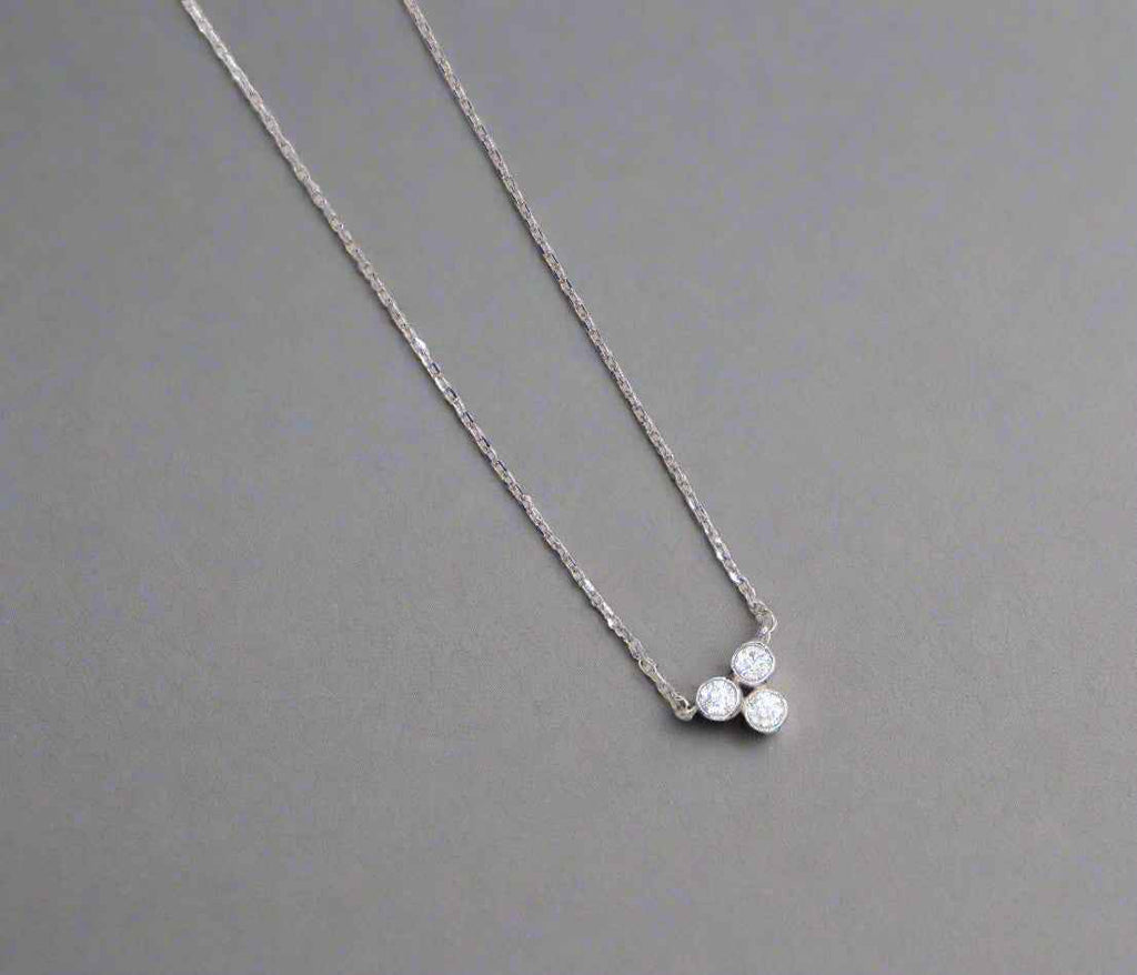 Trinity Faux Diamond Sparkle Necklace | Elegance Redefined